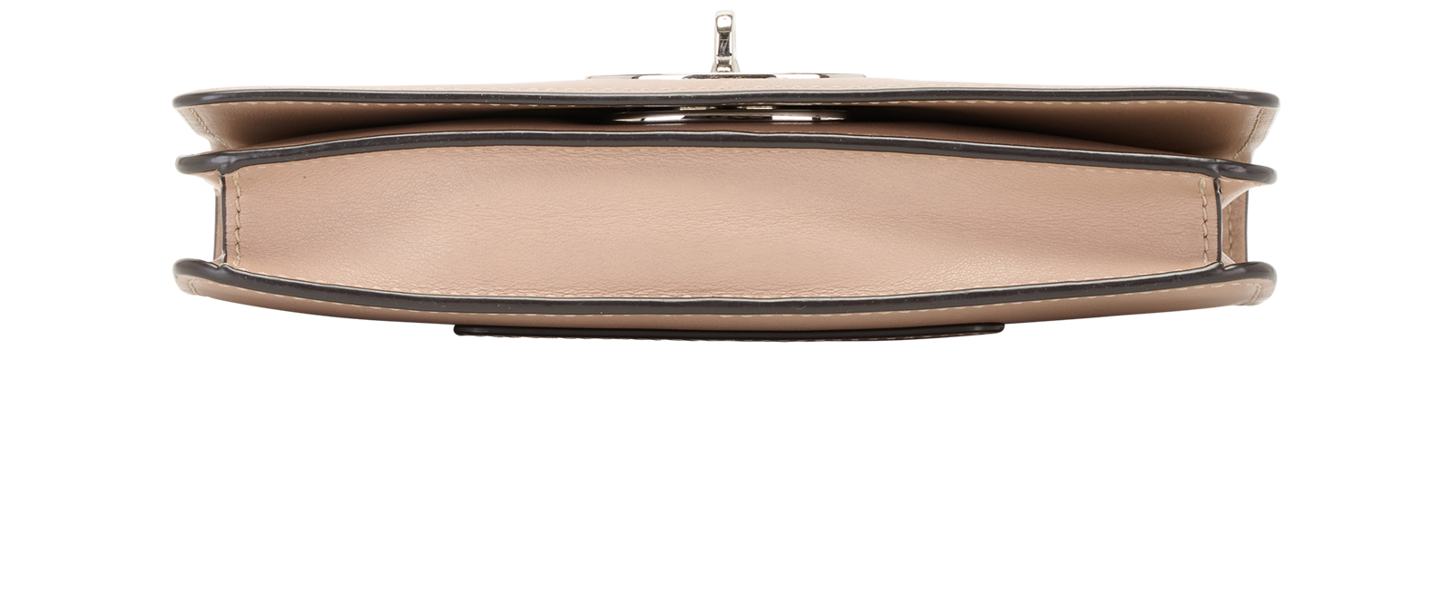 Bayswater Clutch On Chain, &pound;360, Handbags, Beige, Leather, Top view